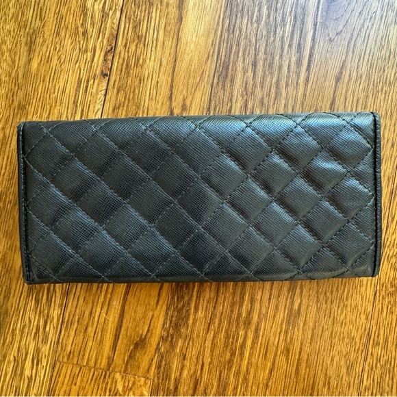 💙LAST DAY💙 Prada Saffiano Quilted Black Leather Long Wallet (w/ COA) - Picture 2 of 14